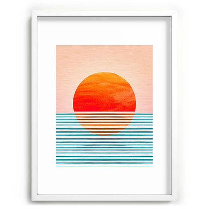 Minimalist Sunset III / Abstract Landscape Framed Art Print Gallery Image 107