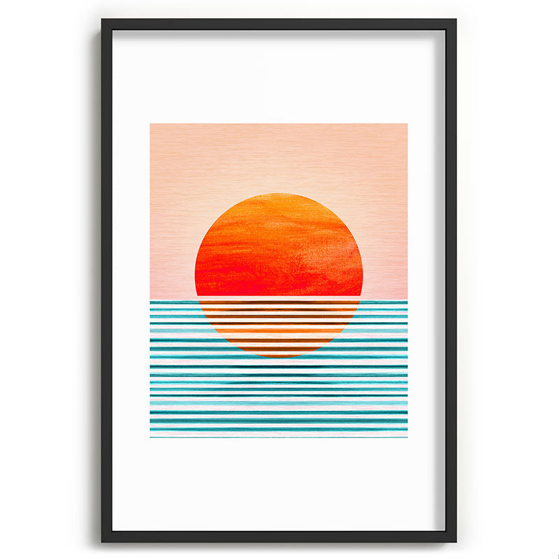 Minimalist Sunset III / Abstract Landscape Framed Art Print Gallery Image 85