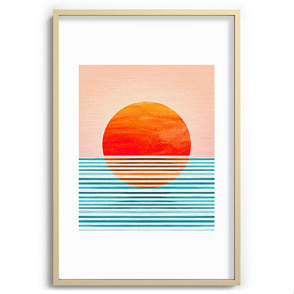 Minimalist Sunset III / Abstract Landscape Framed Art Print Gallery Image 102
