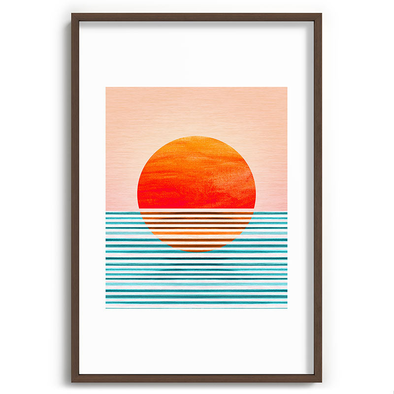 Minimalist Sunset III / Abstract Landscape Framed Art Print Gallery Image 94