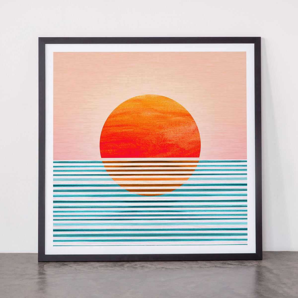 Minimalist Sunset III / Abstract Landscape Framed Art Print Gallery Image 55