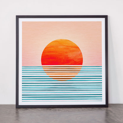 Minimalist Sunset III / Abstract Landscape Framed Art Print Gallery Image 55