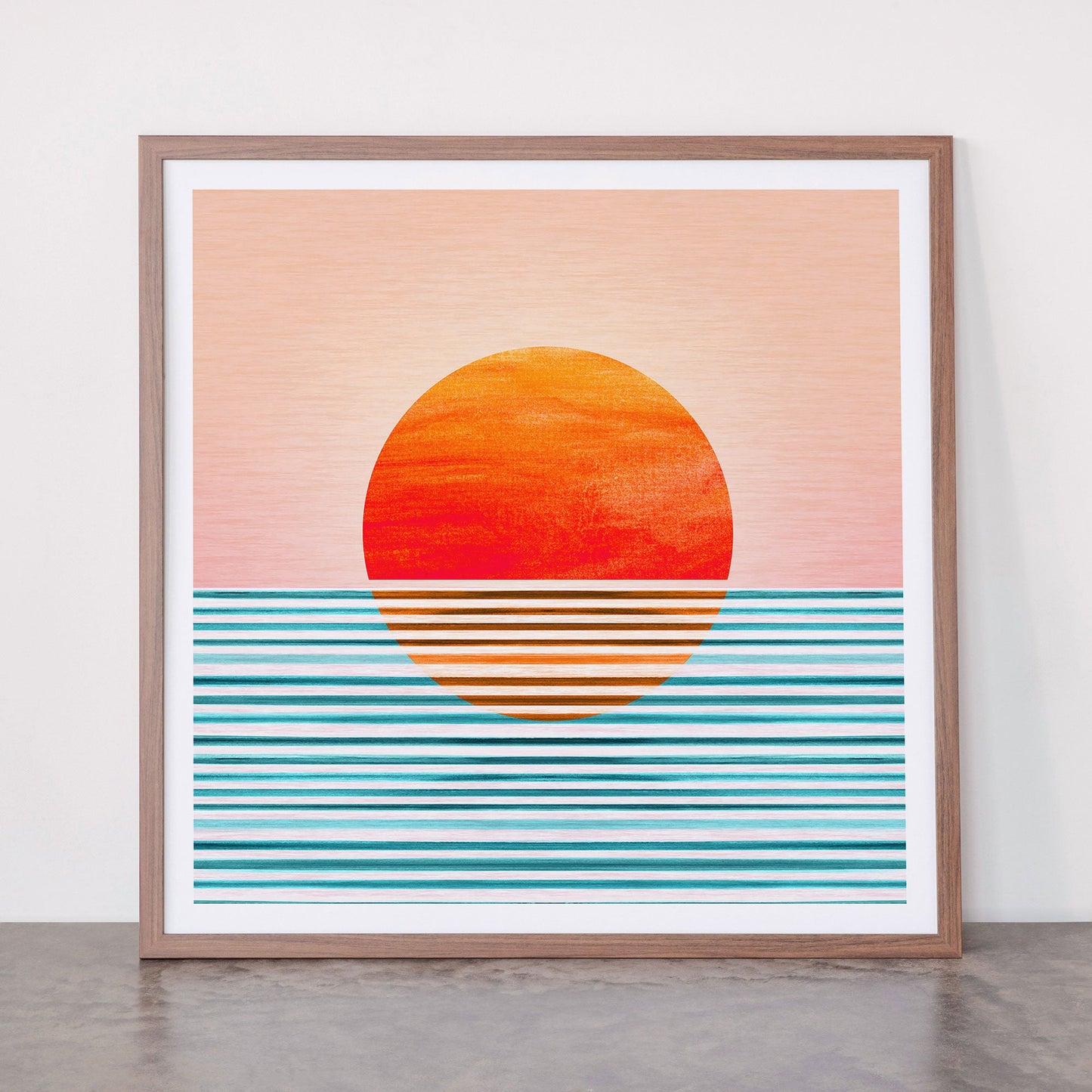 Minimalist Sunset III / Abstract Landscape Framed Art Print Gallery Image 66