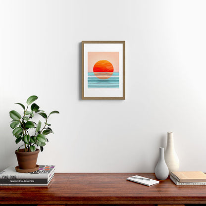 Minimalist Sunset III / Abstract Landscape Framed Art Print Gallery Image 14