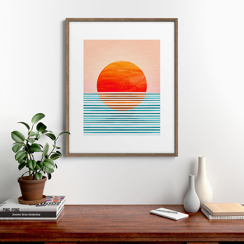Minimalist Sunset III / Abstract Landscape Framed Art Print Gallery Image 19