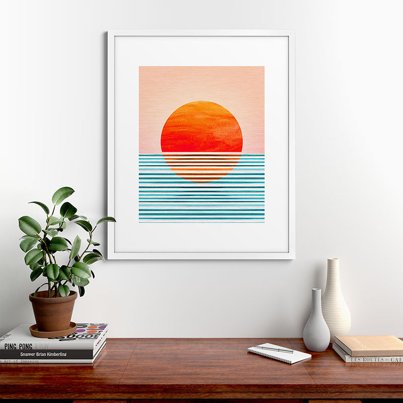 Minimalist Sunset III / Abstract Landscape Framed Art Print Gallery Image 76