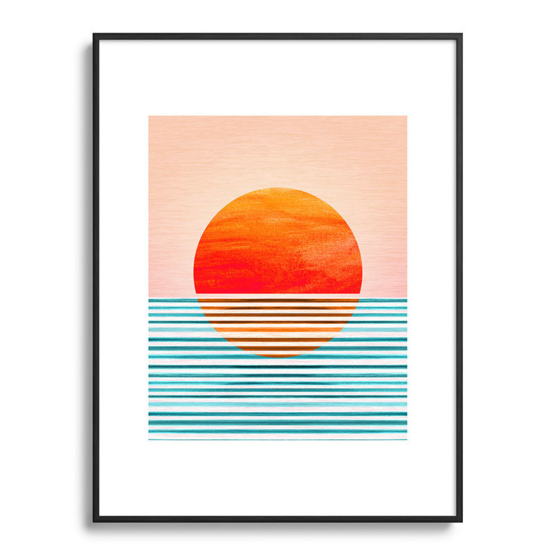 Minimalist Sunset III / Abstract Landscape Framed Art Print Gallery Image 115