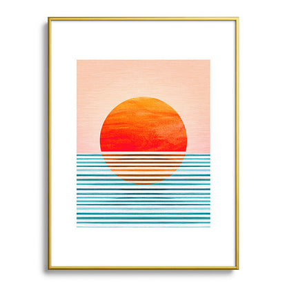 Minimalist Sunset III / Abstract Landscape Framed Art Print Gallery Image 125
