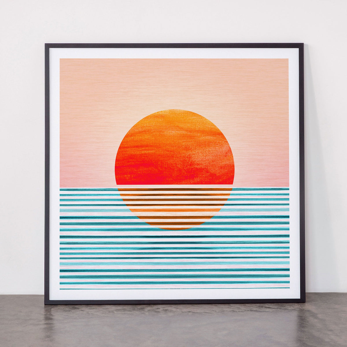 Minimalist Sunset III / Abstract Landscape Framed Art Print Gallery Image 11