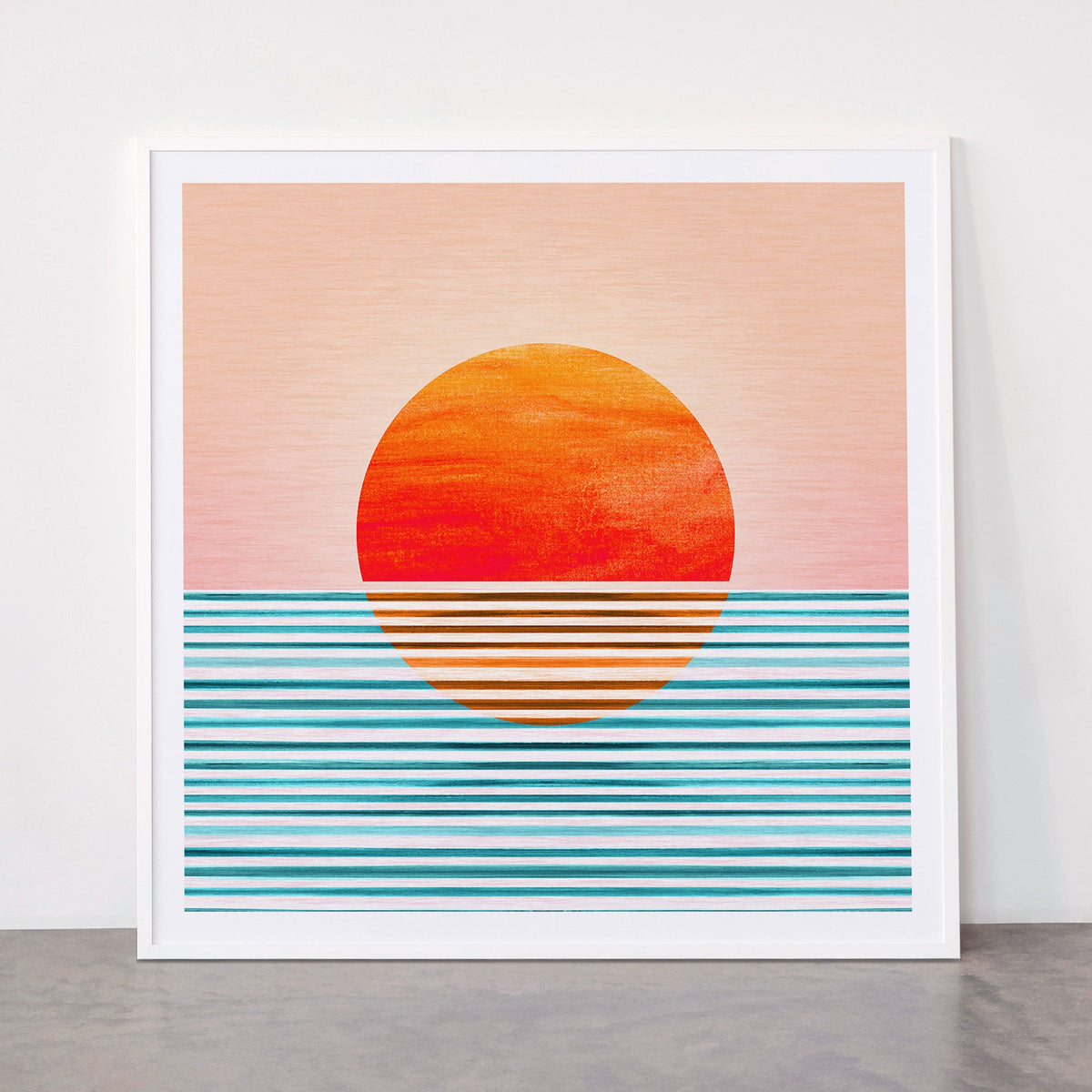 Minimalist Sunset III / Abstract Landscape Framed Art Print Gallery Image 43