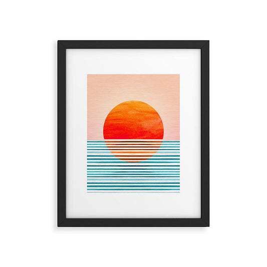 Minimalist Sunset III / Abstract Landscape Framed Art Print Gallery Image 1