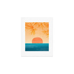 Orange Tropical Sunset Landscape 2 Art Print Gallery Image 1