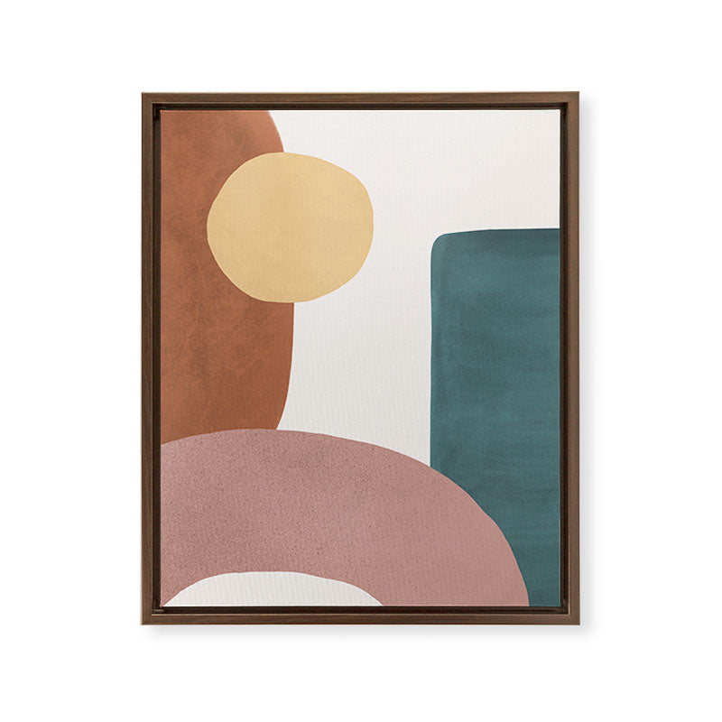 Abstract Earth 1-1 - Painted Shapes Framed Canvas Print Gallery Image 7
