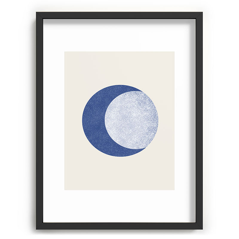 Moon Crescent - Blue Framed Art Print Gallery Image 83