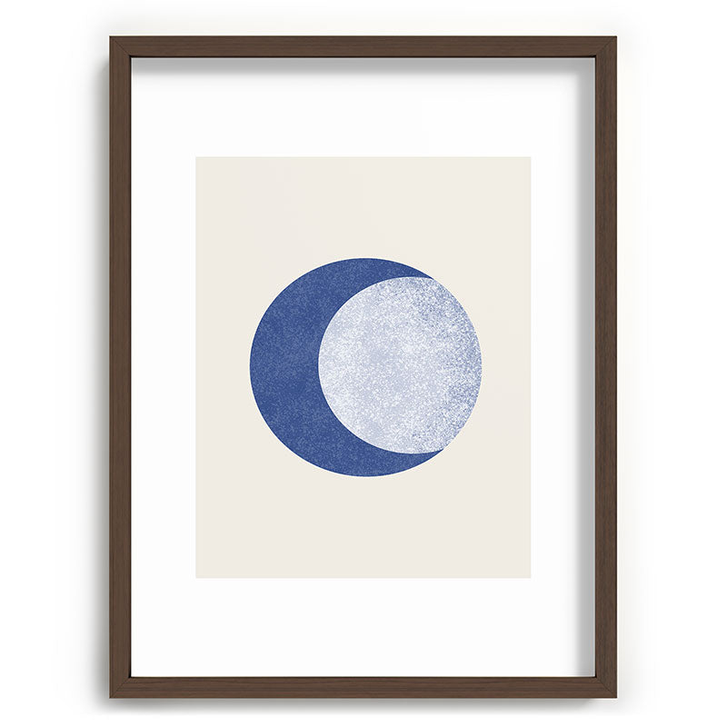 Moon Crescent - Blue Framed Art Print Gallery Image 91