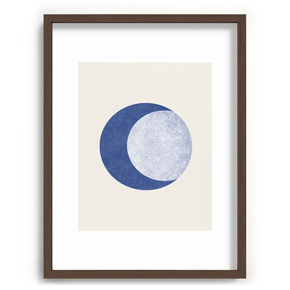 Moon Crescent - Blue Framed Art Print Gallery Image 91