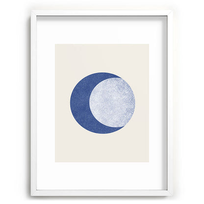 Moon Crescent - Blue Framed Art Print Gallery Image 107