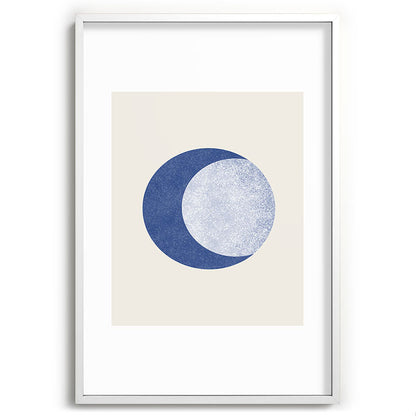 Moon Crescent - Blue Framed Art Print Gallery Image 110