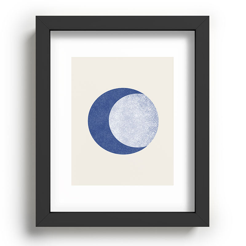 Moon Crescent - Blue Framed Art Print Gallery Image 80