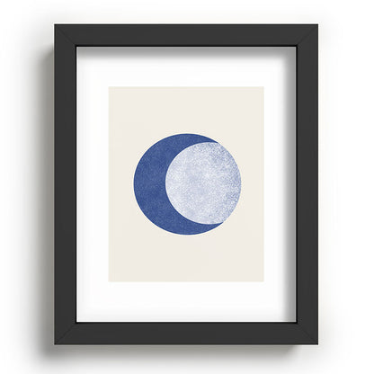 Moon Crescent - Blue Framed Art Print Gallery Image 80