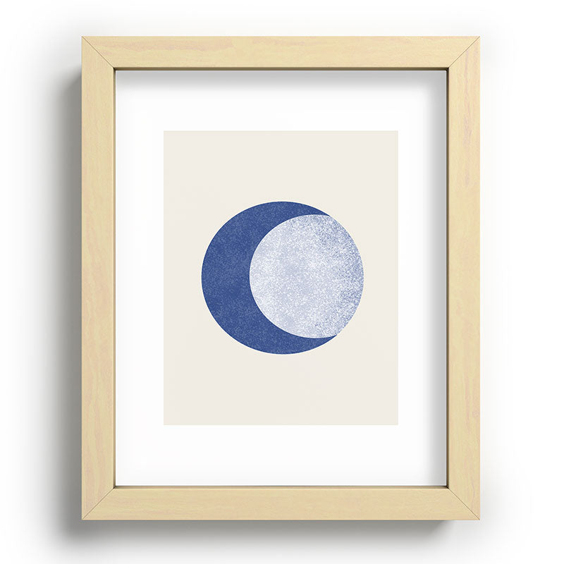 Moon Crescent - Blue Framed Art Print Gallery Image 96