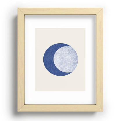 Moon Crescent - Blue Framed Art Print Gallery Image 96