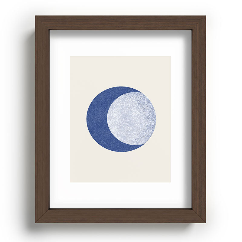 Moon Crescent - Blue Framed Art Print Gallery Image 86