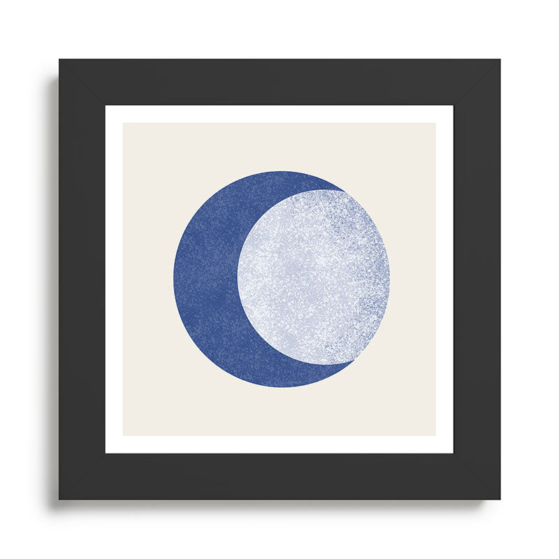 Moon Crescent - Blue Framed Art Print Gallery Image 46