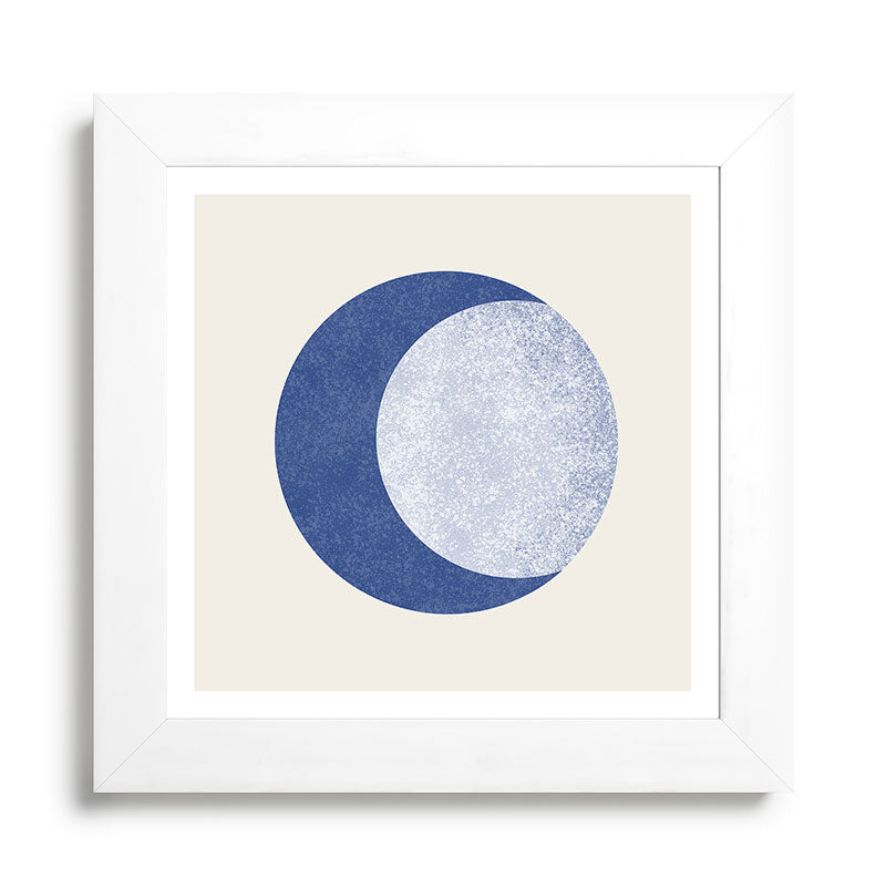 Moon Crescent - Blue Framed Art Print Gallery Image 79