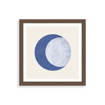 Moon Crescent - Blue Framed Art Print Gallery Image 60