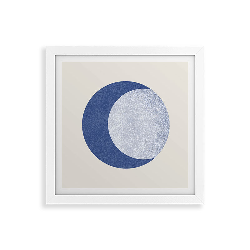 Moon Crescent - Blue Framed Art Print Gallery Image 82