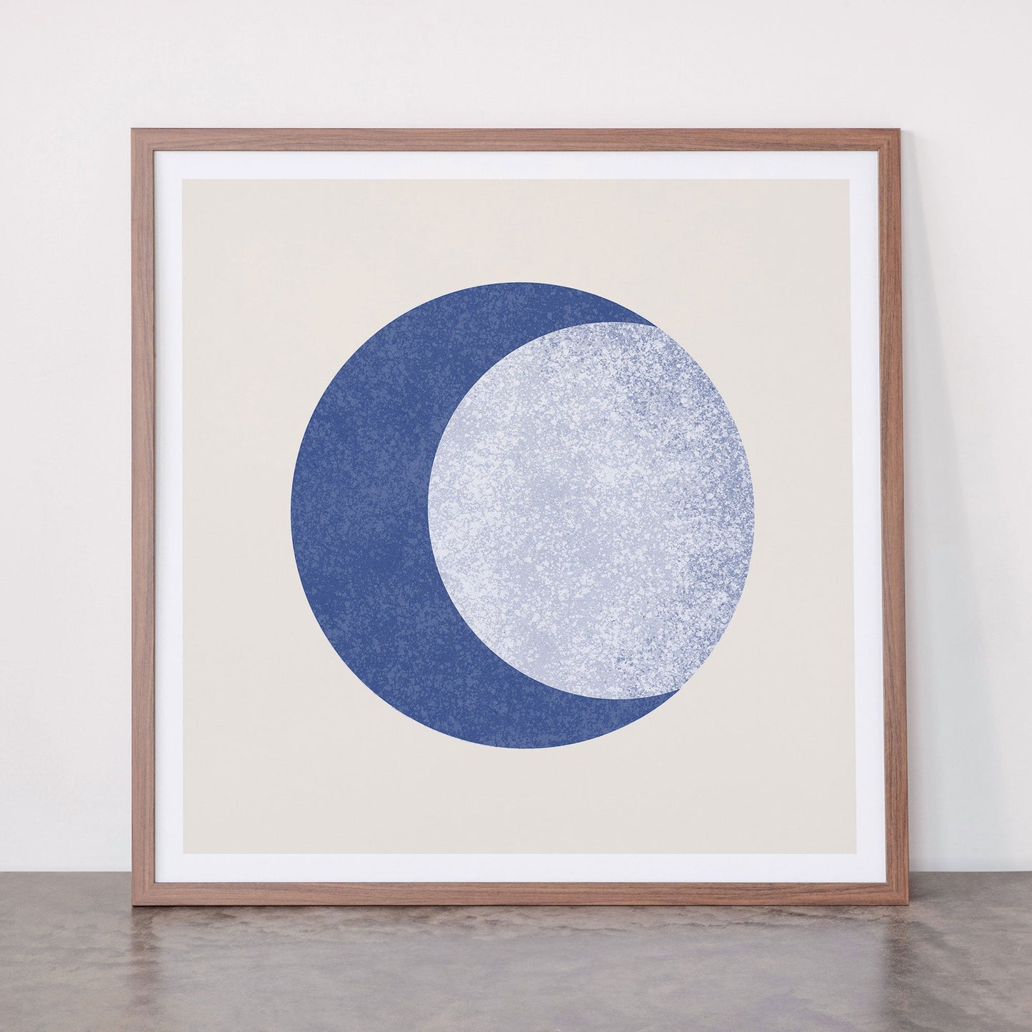 Moon Crescent - Blue Framed Art Print Gallery Image 66