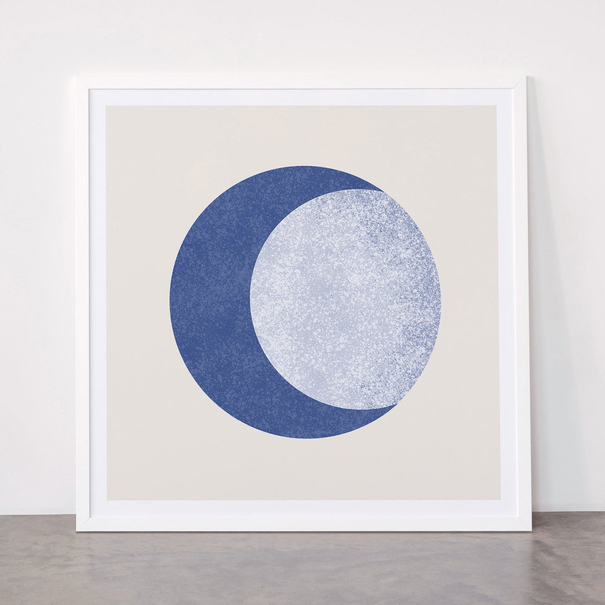 Moon Crescent - Blue Framed Art Print Gallery Image 87