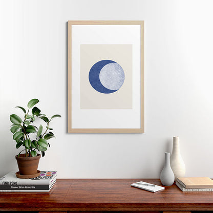 Moon Crescent - Blue Framed Art Print Gallery Image 65