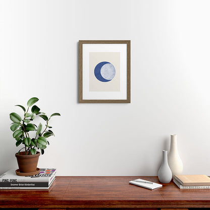 Moon Crescent - Blue Framed Art Print Gallery Image 53