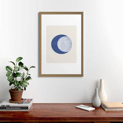 Moon Crescent - Blue Framed Art Print Gallery Image 56