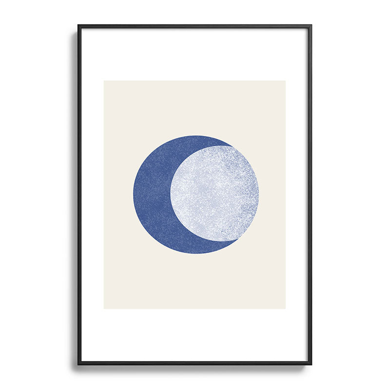 Moon Crescent - Blue Framed Art Print Gallery Image 113