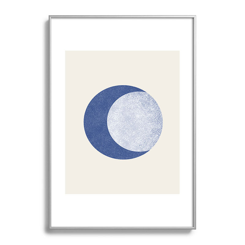 Moon Crescent - Blue Framed Art Print Gallery Image 132