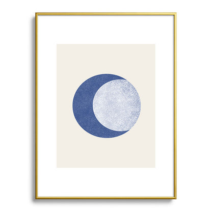 Moon Crescent - Blue Framed Art Print Gallery Image 125