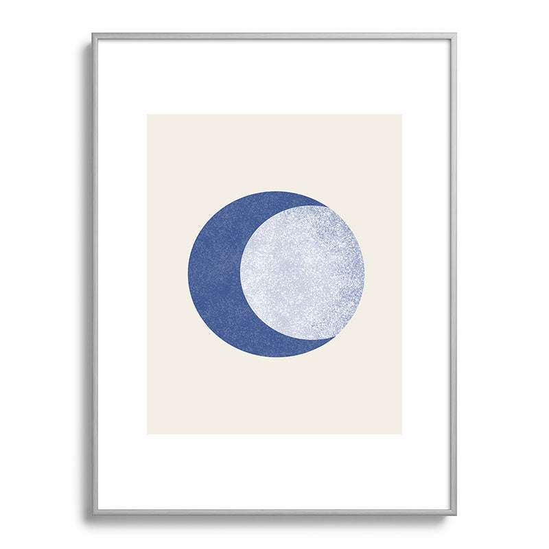 Moon Crescent - Blue Framed Art Print Gallery Image 135