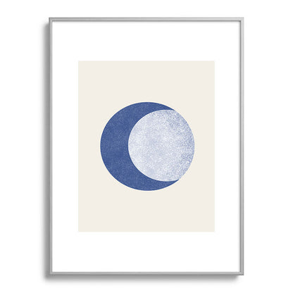 Moon Crescent - Blue Framed Art Print Gallery Image 135