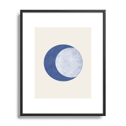 Moon Crescent - Blue Framed Art Print Gallery Image 112