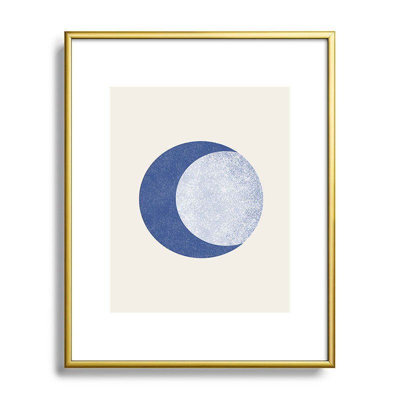 Moon Crescent - Blue Framed Art Print Gallery Image 121