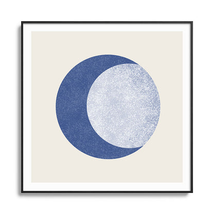 Moon Crescent - Blue Framed Art Print Gallery Image 126