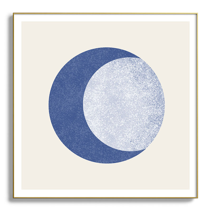 Moon Crescent - Blue Framed Art Print Gallery Image 139