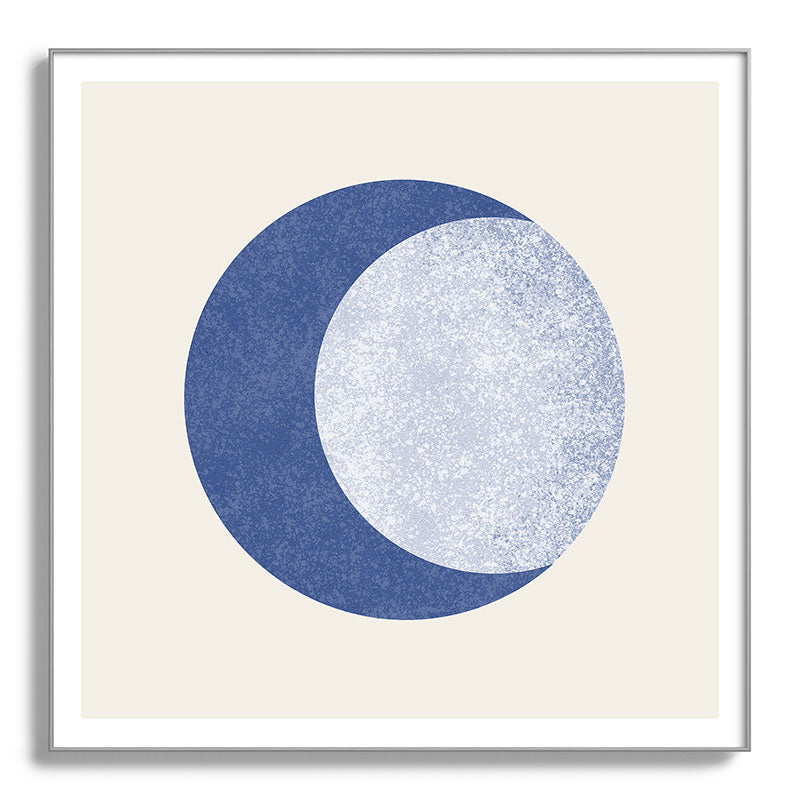 Moon Crescent - Blue Framed Art Print Gallery Image 142