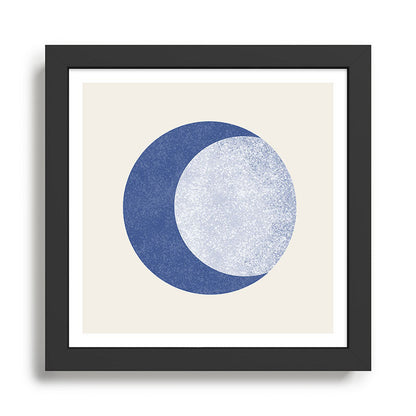 Moon Crescent - Blue Framed Art Print Gallery Image 2