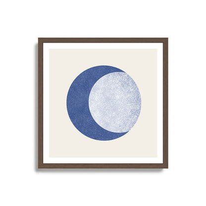 Moon Crescent - Blue Framed Art Print Gallery Image 17