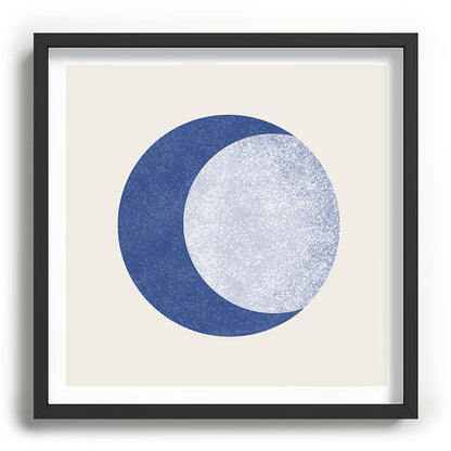 Moon Crescent - Blue Framed Art Print Gallery Image 93