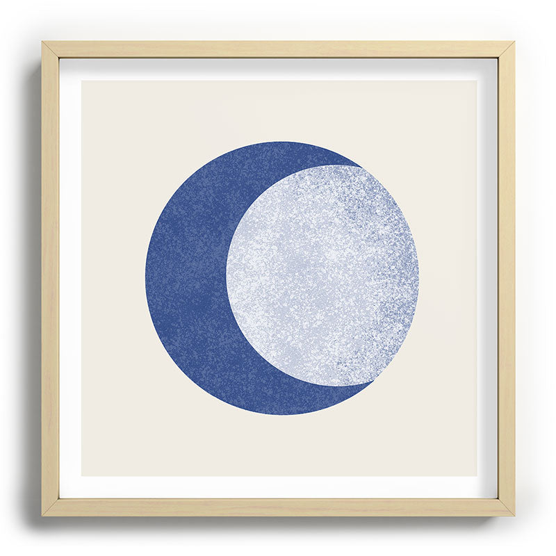 Moon Crescent - Blue Framed Art Print Gallery Image 109